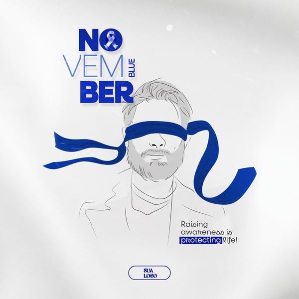 BLUE NOVEMBER PROSTATE CANCER PREVENTION AWARENESS MONTH EDITABLE PSD