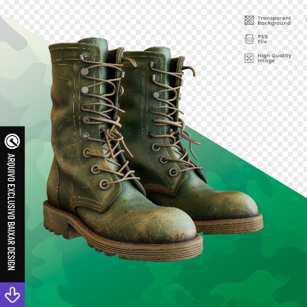COTURNO MILITAR - ELEMENTO 3D PARA COMPOSIÇÃO - EXCLUSIVO BAIXAR DESIGN
