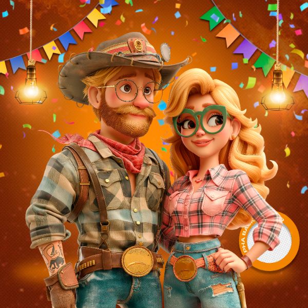 MASCOTES DE FESTA JUNINA MODELO 158