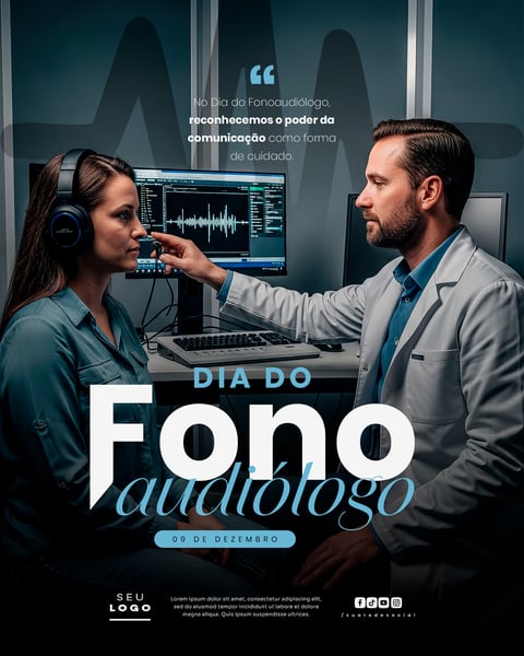 DIA DO FONOAUDIÓLOGO 09 DE DEZEMBRO SOCIAL MEDIA PSD EDITÁVEL 2