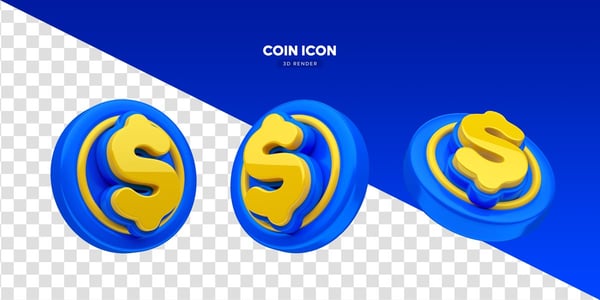 ELEMENTO 3D CIFRÃO DINHEIRO DÓLAR PNG