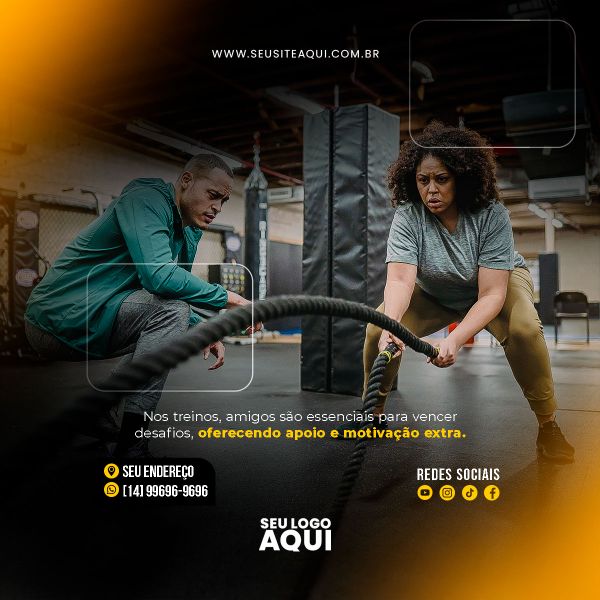 ACADEMIA - CROSS FIT - FITNESS | SOCIAL MEDIA | PSD EDITÁVEL