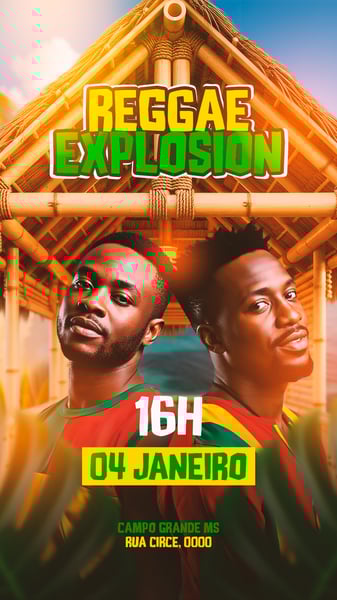 FLYER EVENTO SHOW REGGAE EXPLOSION PSD STORY 20