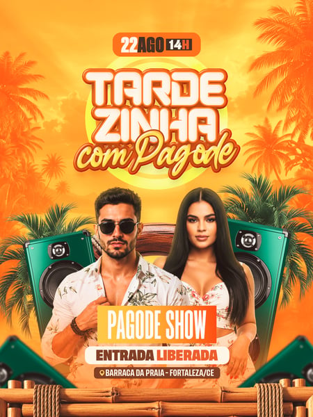 21 FLYER EVENTO TARDEZINHA COM PAGODE FEED PSD EDITÁVEL