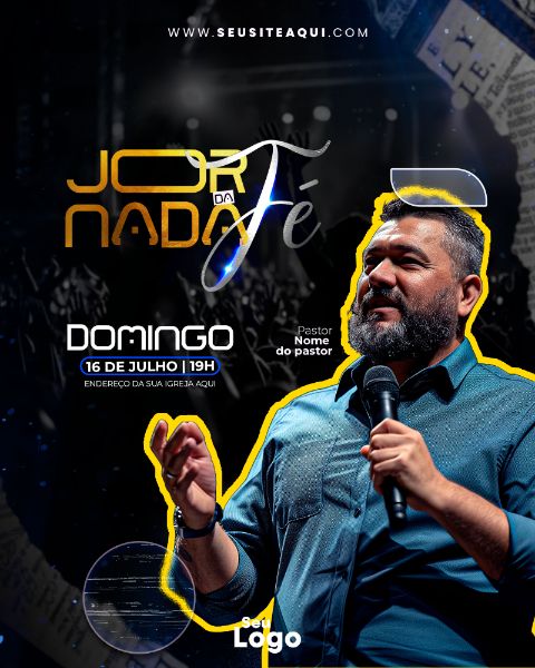 FEED VERTICAL - FLYER JORNADA DA FÉ - IGREJA, CHURCH, GOSPEL | PSD EDITÁVEL