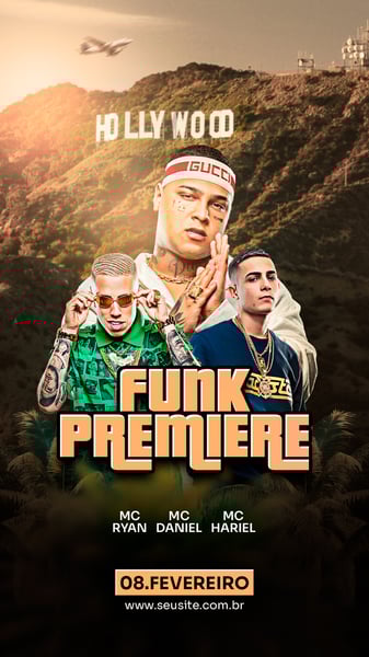 FLYER EVENTO SHOW FUNK PREMIERE PSD STORY 92
