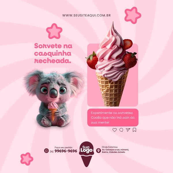 FEED QUADRADO SORVETERIA SOCIAL MEDIA