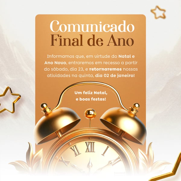 AVISO DE RECESSO VIRTUDE DO NATAL E ANO NOVO