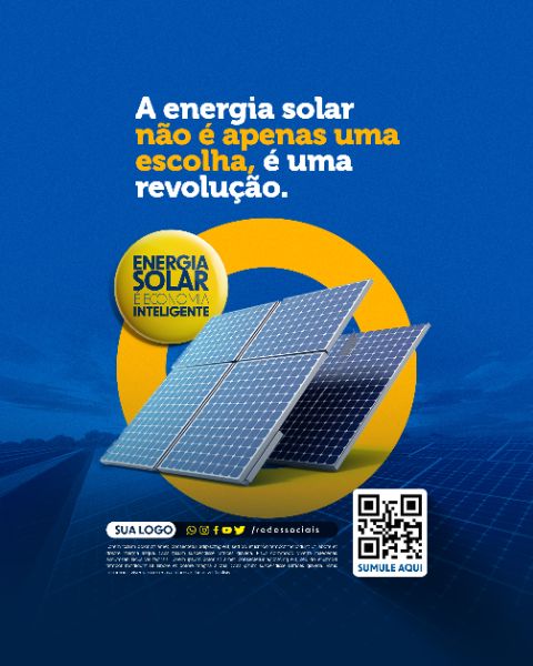 SOCIAL MEDIA - ENERGIA SOLAR - NÃO É APENAS UMA ESCOLHA
