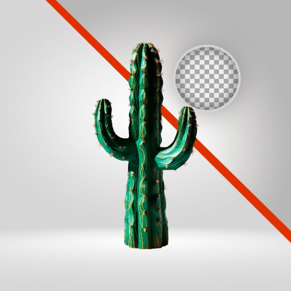 CACTO 3D, MANDACARU, ELEMENTO PNG COM FUNDO TRANSPARENTE, NORDESTE, INTERIOR, SERTANEJO, VAQUEJADA