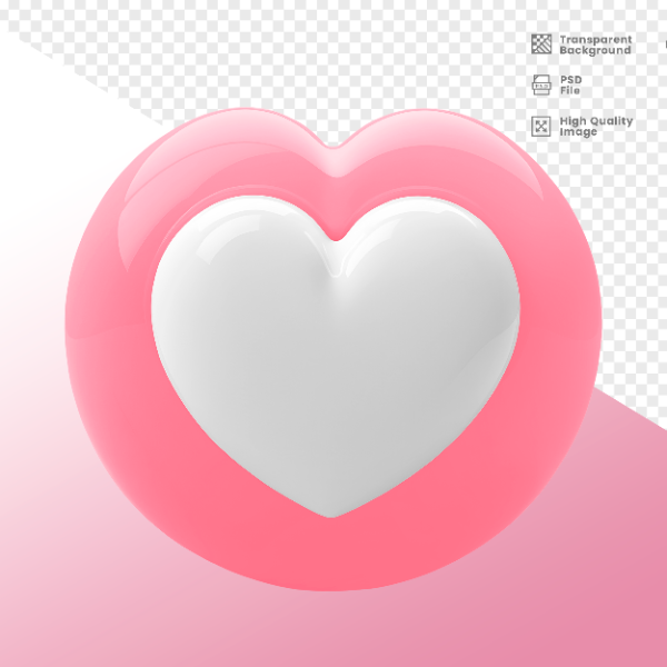 CORAÇÃO -  ELEMENTO 3D CORAÇÃO  PARA COMPOSIÇÃO