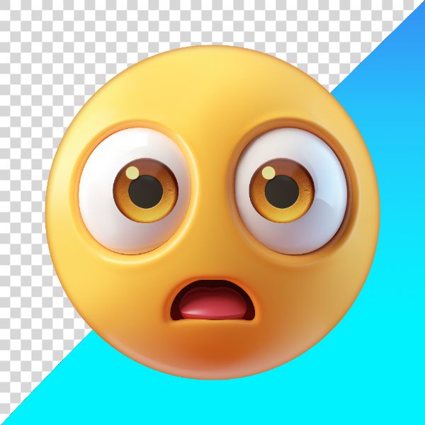 EMOJI DE ROSTO ASSUSTADO PNG