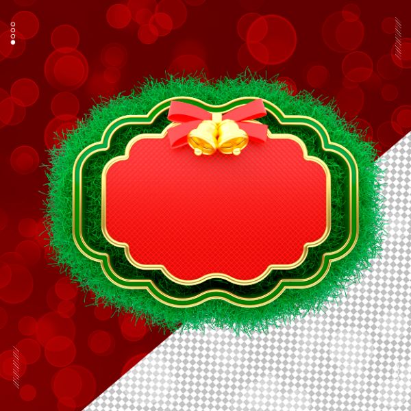 SELO 3D OBJETO DE NATAL PARA COMPOSIÇÃO