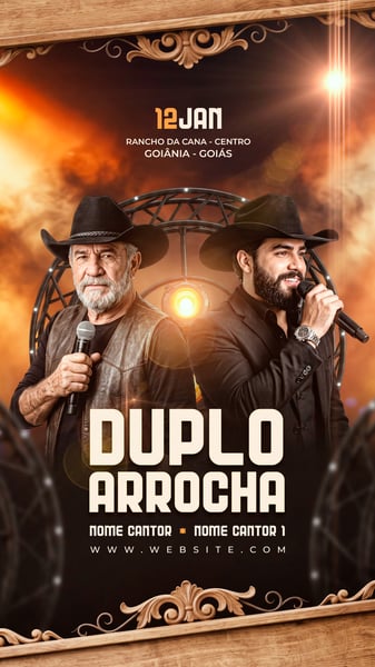 POSTER PARA ANÚNCIO DE SHOW DE FORRÓ PARA STORIES EM PSD