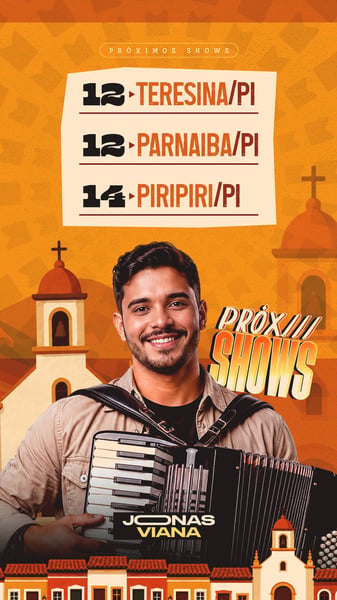 02 - FLYER AGENDA SEMANAL - SÃO JOÃO - STORY PSD EDITÁVEL