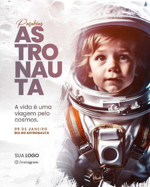 SOCIAL MEDIA - 09 DE JANEIRO DIA DO ASTRONAUTA