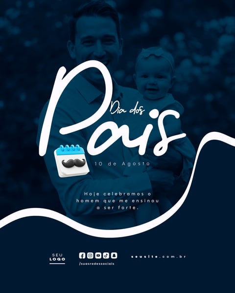 DIA DOS PAIS AGOSTO SOCIAL MEDIA POST EDITÁVEL FEED