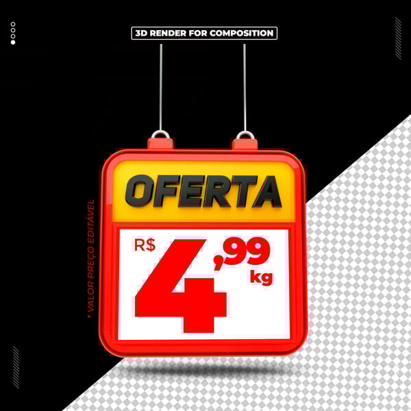 SELO 3D PLACA OFERTA PREÇO PARA COMPOSIÇÃO