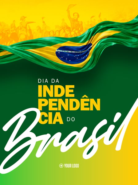 DIA DA INDEPENDÊNCIA DO BRASIL COMEMORATIVO SOCIAL MEDIA FLYER PSD EDITÁVEL