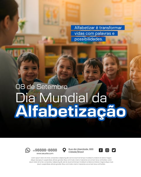 8 DE SETEMBRO DIA MUNDIAL DA ALFABETIZAÇÃO