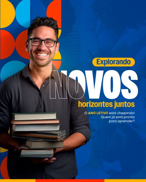 VOLTA ÀS AULAS MATRÍCULAS  FEED PSD EDITÁVEL