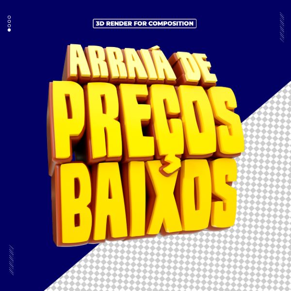 SELO 3D ARRAIÁ DE PREÇOS BAIXOS