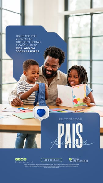 DIA DOS PAIS HOMENAGEM E CAMPANHAS ESPECIAIS SOCIAL MEDIA PSD EDITÁVEL 2 STORY