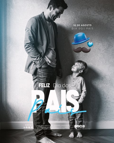 DIA DOS PAIS AGOSTO SOCIAL MEDIA POST EDITÁVEL FEED 12