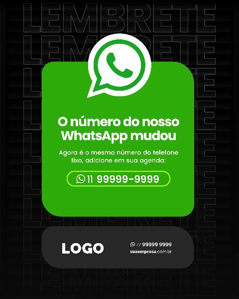 SOCIAL MEDIA ATENÇÃO PARA NOSSO WHATSAPP MUDOU