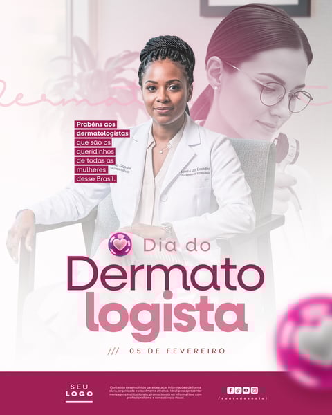 DIA DO DERMATOLOGISTA 5 DE FEVEREIRO SOCIAL MEDIA PSD EDITÁVEL 5