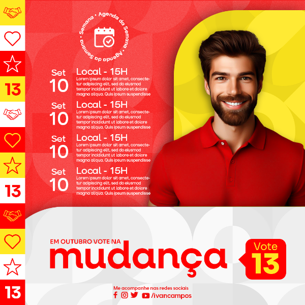 ARTE PARA CAMPANHA POLITICA AGENDA