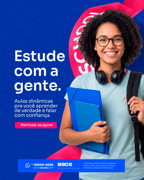 ESCOLA DE IDIOMAS SOCIAL MEDIA PSD EDITÁVEL 10