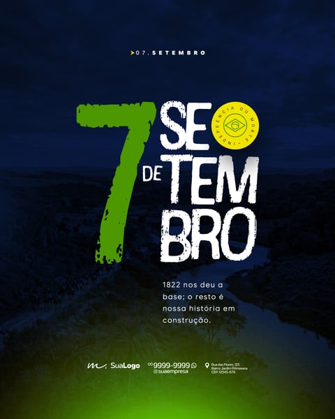 INDEPENDÊNCIA DO BRASIL 7 DE SETEMBRO COMEMORAÇÃO SOCIAL MEDIA PSD EDITÁVEL 4