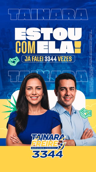 Arte Politica Story estou com ela Psd editável