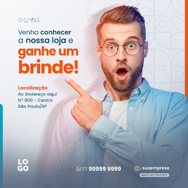 VENHA CONHECER A NOSSA LOJA E GANHE UM BRINDE | SOCIAL MEDIA - ÓTICA
