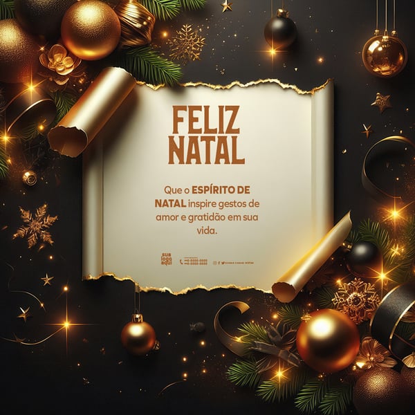 TVV NATAL BACKGROUND COM ENFEITES NATALINO PARA ESCRITA, MERRY CHRISTMAS AND HAPPY HOLIDAYS, END OF YEAR PARTIES FEED (10)