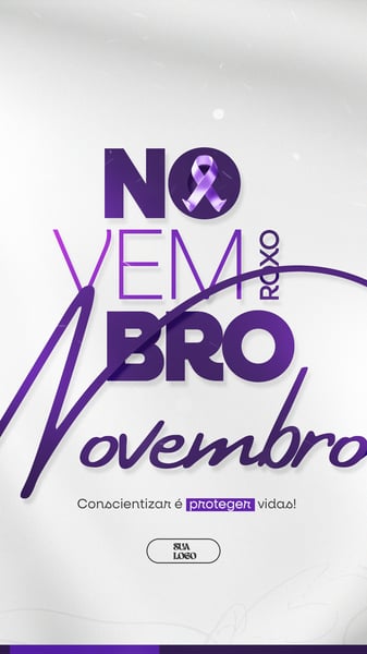 NOVEMBRO ROXO MÊS DA CONSCIENTIZAÇÃO DA PREMATURIDADE SOCIAL MEDIA PSD EDITÁVEL