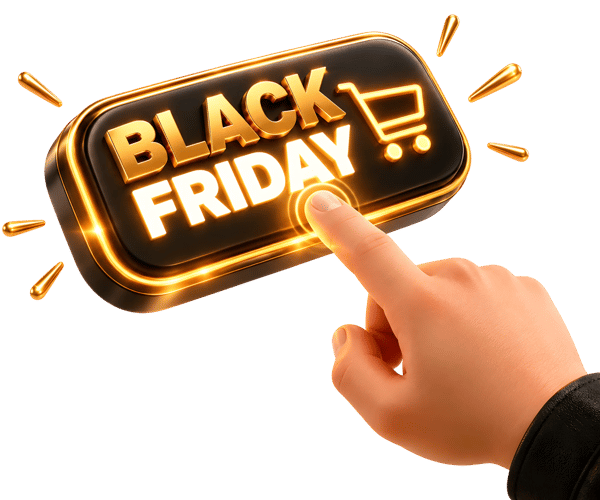 BOTÃO BLACK FRIDAY DOURADO INTERATIVO
