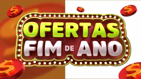SELO 3D OFERTAS FIM DE ANO PNG