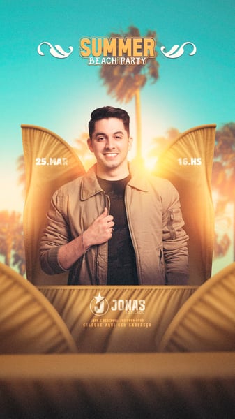 FLYER EVENTO SUMMER BEACH PARTY STORIES