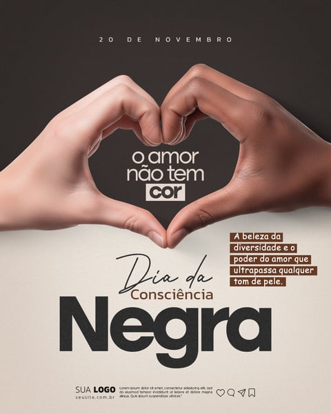 Dia da Consciência Negra Social Media PSD Editável 