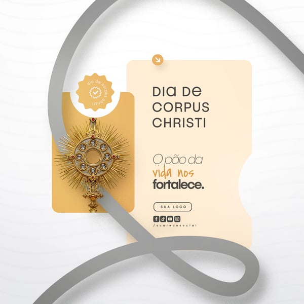 Dia de Corpus Christi Social Media PSD Editável