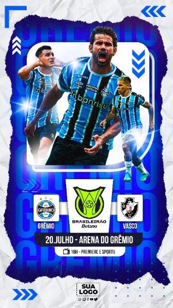 FLYER ESPORTIVO BRASILEIRÃO GRÊMIO STORIES