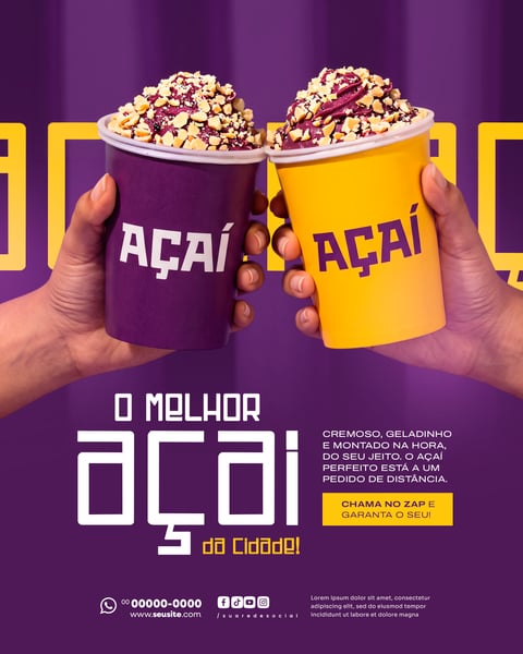 Açaí SOCIAL MEDIA PSD EDITÁVEL 1