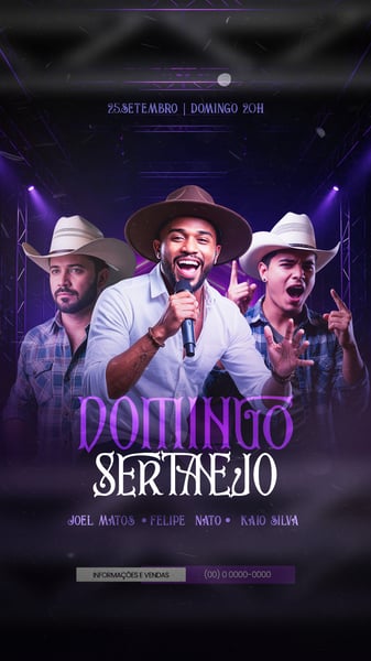 FLYER EVENTOS ARTISTAS SHOWS FESTA - SOCIAL MEDIA PSD EDITÁVEL 13