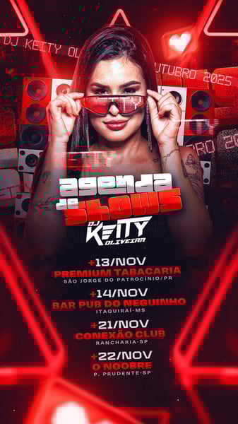 FLYER AGENDA DE SHOWS MC KEITY STORY