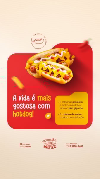 HOT DOG CARDÁPIO LANCHE CACHORRO QUENTE PROMOÇÃO HAMBURGUERIA LANCHONETE PSD EDITÁVEL