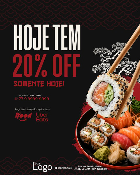 SUSHI COMIDA JAPONESA SOCIAL MEDIA PSD EDITÁVEL 10