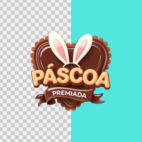 HSP SELO 3D PÁSCOA PREMIADA PSD EDITÁVEL