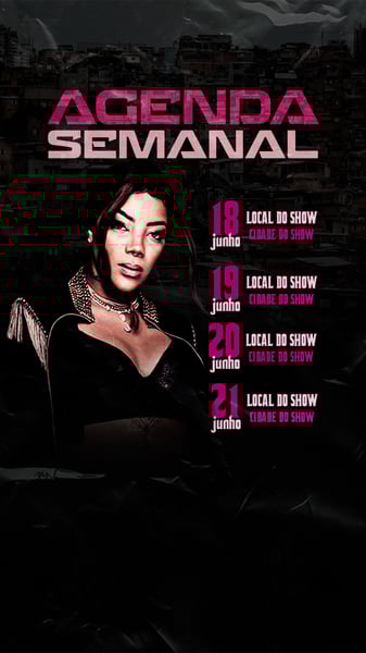 FLYER ARTISTA AGENDA DE SHOWS STORIES